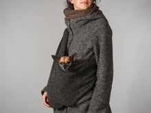 Load image into Gallery viewer, Pet sling wool mixed grey for dogs up to 11 lbs /dog sling/ travel carrier - Petgo Wholesale