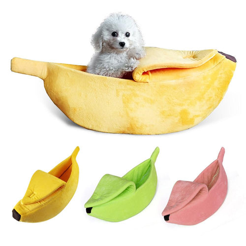 Banana Dog Cat Bed House for Cats Puppy Dog Cozy Puppy Kennel Warm Pet Basket Mat Beds Cat House Pet Supplies - Petgo Wholesale