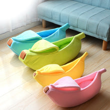 Load image into Gallery viewer, Banana Shaped Cat Bed House Warm Cozy Puppy Cushion Kennel Portable Soft Pet Sofa Cute Sleeping Bag Funny Basket for Cats & Dogs - Petgo Wholesale