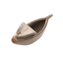 Load image into Gallery viewer, Banana Shaped Cat Bed House Warm Cozy Puppy Cushion Kennel Portable Soft Pet Sofa Cute Sleeping Bag Funny Basket for Cats & Dogs - Petgo Wholesale
