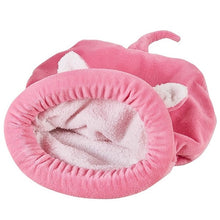 Load image into Gallery viewer, Cat Sleeping Bag Warm Coral Fleece Dog Cat Bed Pet Dog House Lovely Soft Pet Cat Mat Cushion Warm Travel Cat Bed Mat Covers - Petgo Wholesale