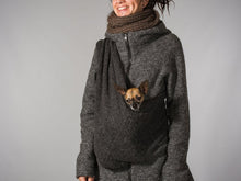 Load image into Gallery viewer, Pet sling wool mixed grey for dogs up to 11 lbs /dog sling/ travel carrier - Petgo Wholesale