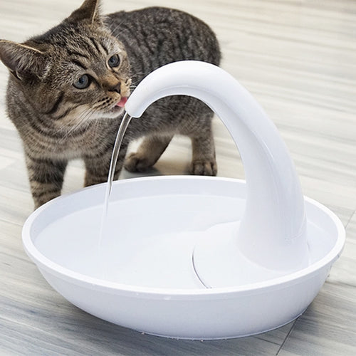 Swan Automatic Cat Water Dispenser Fountain Drinking Cat Drinker Bowl Device Electric Water Fountain Pet Drinker Bowl Supplies - Petgo Wholesale