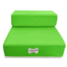 Load image into Gallery viewer, Breathable Mesh Foldable Pet Stairs Detachable Pet Bed Stairs Dog Ramp 2 Steps Ladder for Small Dogs Puppy Cat Bed Cushion Mat - Petgo Wholesale