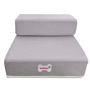 Breathable Mesh Foldable Pet Stairs Detachable Pet Bed Stairs Dog Ramp 2 Steps Ladder for Small Dogs Puppy Cat Bed Cushion Mat - Petgo Wholesale