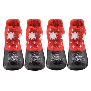 Cotton Rubber Pet Dog Shoes Waterproof Non-slip Outdoor Feet Cover Dog Rain Snow Boots Socks Footwear - Petgo Wholesale