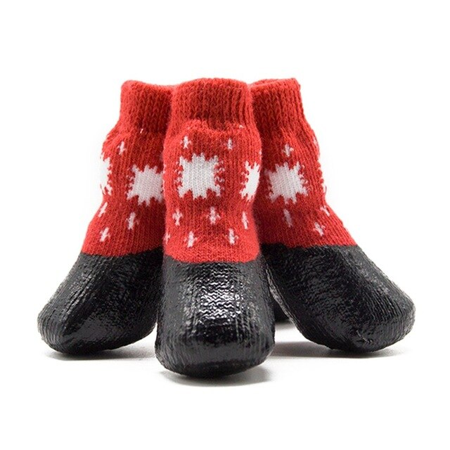 Cotton Rubber Pet Dog Shoes Waterproof Non-slip Outdoor Feet Cover Dog Rain Snow Boots Socks Footwear - Petgo Wholesale