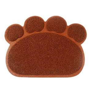 Cute Paw PVC Pet Dog Cat Feeding Mat Pad Pet Dish Bowl Food Water Feed Placemat Puppy Bed Blanket Table Mat Easy Wipe Cleaning - Petgo Wholesale