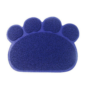 Cute Paw PVC Pet Dog Cat Feeding Mat Pad Pet Dish Bowl Food Water Feed Placemat Puppy Bed Blanket Table Mat Easy Wipe Cleaning - Petgo Wholesale