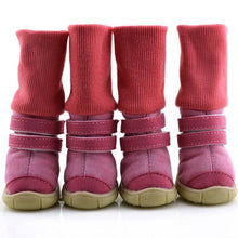 Load image into Gallery viewer, Thick Fur Pet Shoes Small Dogs Shoes Winter Warm Snow Boots For Teddy Poodle Coffee/Pink/Purple - Petgo Wholesale