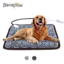 Load image into Gallery viewer, Benepaw Adjustable Heating Pad For Dog Cat Puppy Power-off Protection Pet Electric Warm Mat Bed Waterproof Bite-resistant Wire - Petgo Wholesale
