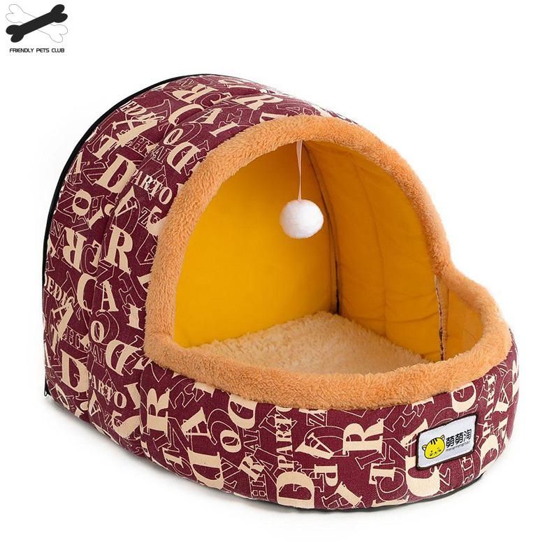 Hot Sell Pet Cat Dog House Autumn Winter Soft Plush Dogs Small Big