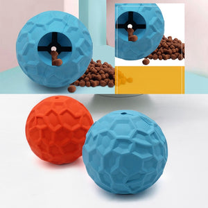 Pet Medium Rubber IQ Training Toy Pet Dog Toy Dog Bite-resistant Leaking Food Toy Slowly Feeder Ball Toy