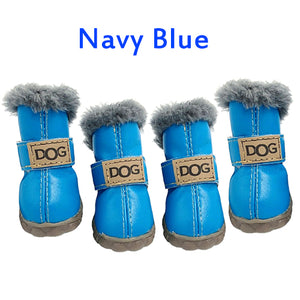 Winter Pet Dog Shoes Warm Snow Boots Waterproof Fur 4Pcs/Set Small Dogs Cotton Non Slip XS For ChiHuaHua Pug Pet Product PETASIA - Petgo Wholesale