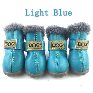 Winter Pet Dog Shoes Warm Snow Boots Waterproof Fur 4Pcs/Set Small Dogs Cotton Non Slip XS For ChiHuaHua Pug Pet Product PETASIA - Petgo Wholesale