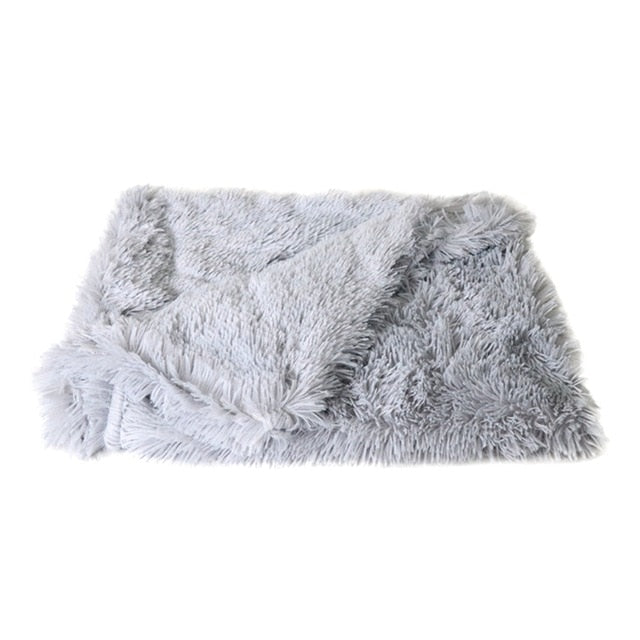Fluffy Long Plush Pet Blankets Dog Cat Bed Mats Deep Sleeping Soft Thin Covers for Summer Winter Bed Use Blankets Cat Mattress - Petgo Wholesale