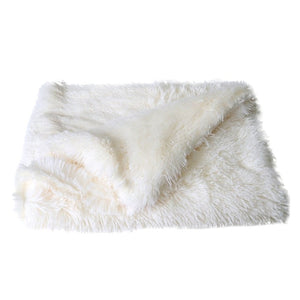 Fluffy Long Plush Pet Blankets Dog Cat Bed Mats Deep Sleeping Soft Thin Covers for Summer Winter Bed Use Blankets Cat Mattress - Petgo Wholesale