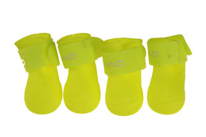 Pet Dog Boots Are Equipped With Four Sets Of Non-Slip Silicone Rain Boots, Four Seasons Waterproof Shoes, - Petgo Wholesale