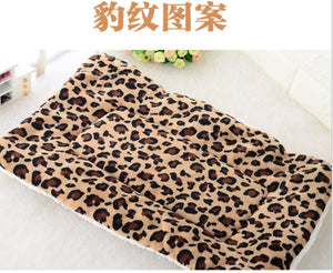 Winter Warm Large Soft Print Flannel Cotton Mattress Dog Cat Pet Mat Bed Pad Self Heating Rug Thermal Washable Pillow - Petgo Wholesale