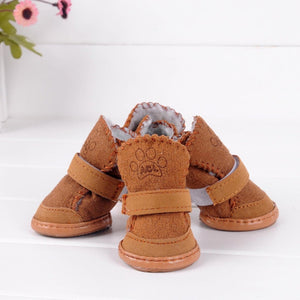 2Color Small Dog Cat Pet Shoes Chihuahua Puppy Winter Warm Boots Shoes S-XXL SZ - Petgo Wholesale