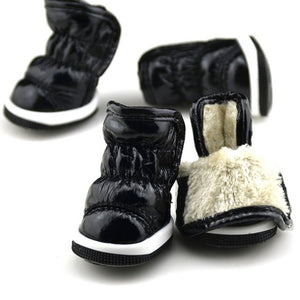 Waterproof Pet Dogs Shoes Trendy Winter Ruffle Soft PU Leather Pet Booties Snow Boots FOOTWEAR FOR THE DOG - Petgo Wholesale