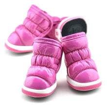 Load image into Gallery viewer, Waterproof Pet Dogs Shoes Trendy Winter Ruffle Soft PU Leather Pet Booties Snow Boots FOOTWEAR FOR THE DOG - Petgo Wholesale