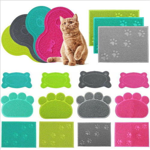 Pet Feeding MAT Small Dog/Puppy/Cat/Kitten Feeding/Food Mat Dish/Bowl Place Mat - Petgo Wholesale