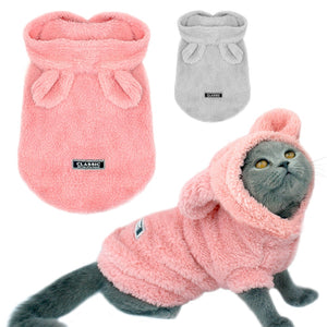 Winter Warm Cat Clothes Pet Puppy Kitten Coat Jacket for Small Medium Dogs Cats Chihuahua Yorkshire Clothing Costume Pink - Petgo Wholesale