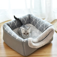 Load image into Gallery viewer, Winter Cat Bed House Kennel Nest Pet Nest Litter Closed Warm Dog Kennel Sofa House Cushion Cat Pet Products Christmas Gifts - Petgo Wholesale