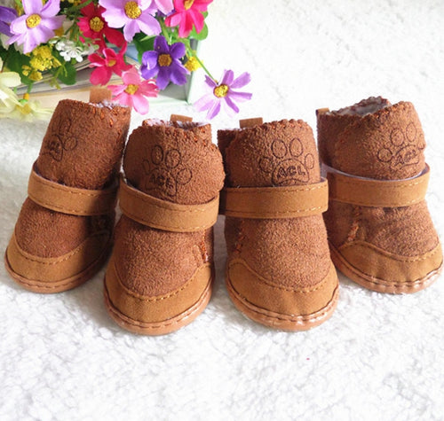 Gou xie Factory Direct Wholesale gou xie Snow Boots Pet Dog Chihuahua Cashmere Dog Padded Pet Shoes - Petgo Wholesale