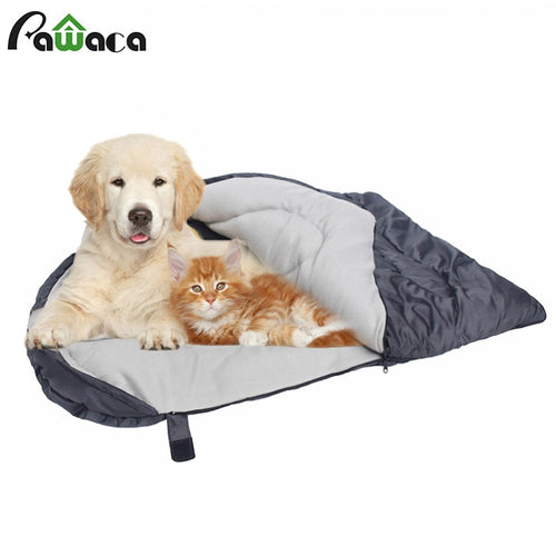Dog Sleeping Bag Soft Fleece Winter Warm Pet Sleeping beds Polar Fleece Material Puppy Sofa Cushion Cat House Kennel Waterproof - Petgo Wholesale