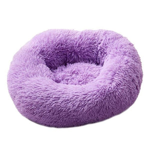 Round Dog Bed Washable Long Plush Dog Kennel Cat House Super Soft Cotton Mats Sofa For Dog Basket Pet Warm Sleeping Bed 6 Colors - Petgo Wholesale