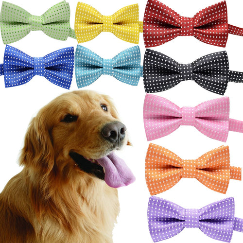 Fashion Cute Dog Puppy Cat Kitten Pet Toy Kid Bow Tie Necktie Clothes Adjustable Mascotas Perro Pet Supplies Polyester 5*10cm - Petgo Wholesale