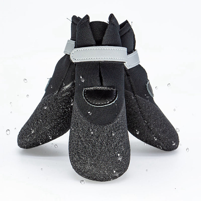 Winter Warm Pet Dog Cat Reflective Shoes Outdoor Rain Boots for Small Pet Paw Protector Anti-Slip Pet Socks Waterproof Supplies - Petgo Wholesale