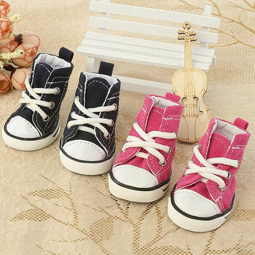 Pet Denim Canvas Dog Shoes Cat Breathable Casual Shoes Teddy Non-slip Wear Boots For Small Puppy Chihuahua XS S M L XL - Petgo Wholesale