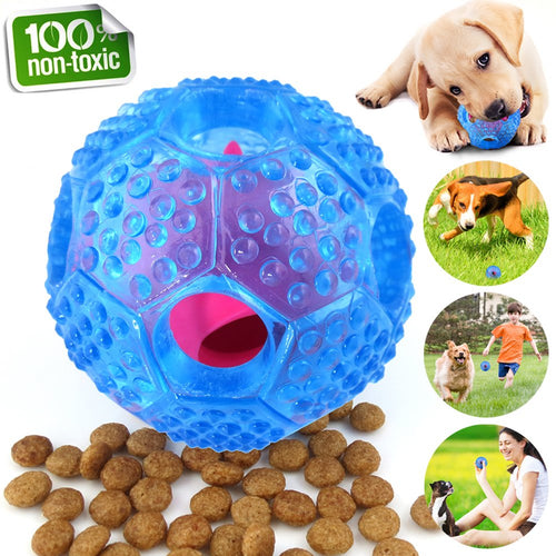New Interactive Toys Dog Chew Toys Ball IQ Treat Boredom Food Dispensing Cleans Teeth Dog Balls Wolf  Small Medium Dog Supplies