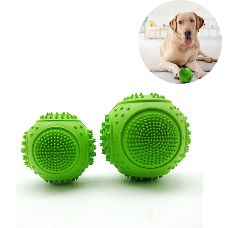 Pet Dog Ball Interactive Rubber Ball Toy Teeth Cleaning Supplies Interactive Dog Rolling IQ Training Playing Toy