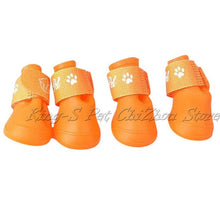Load image into Gallery viewer, Colorful Dog Pet Boots PU Silica Gel Waterproof Pet Shoes, 4Pcs/set Dog&#39;s Shoes 8 Candy Colors Cat Rain Shoes Size S/M/L/XL/XXL - Petgo Wholesale