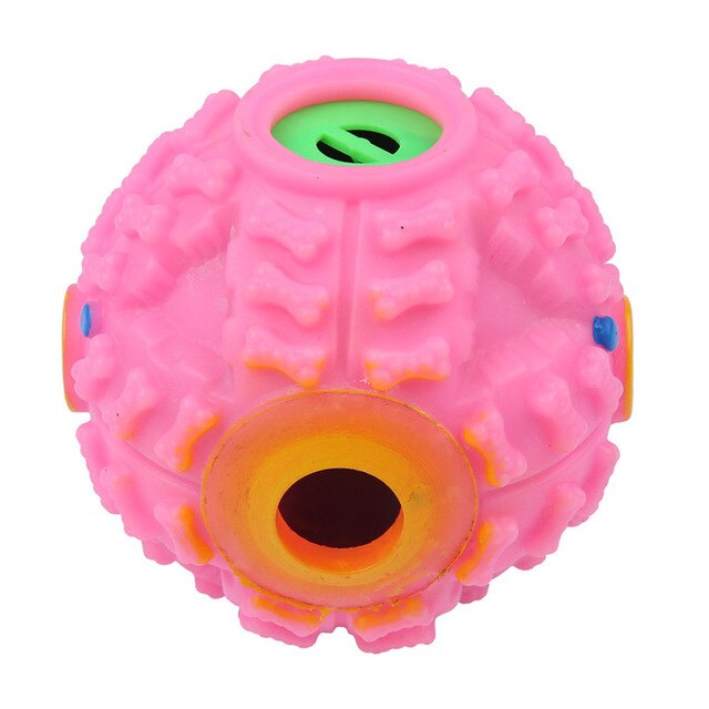 Non-toxic Plastic Dog Toy Squeak Ball Safe Colorful Squeaky Balls Pet Toys For Dogs Train Dog IQ Food Dispenser Puppy Chew Toys