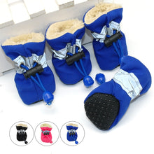 Load image into Gallery viewer, 4pcs Waterproof Winter Pet Dog Shoes Anti-slip Rain Snow Boots Footwear Thick Warm For  Small Cats Dogs Puppy Dog Socks Booties - Petgo Wholesale