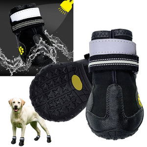 Reflective Dog Shoes Socks Winter Dog Boots Footwear Rain Wear Non-Slip Anti Skid Pet Shoes for Medium Large Dogs Pitbull - Petgo Wholesale