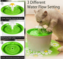 Load image into Gallery viewer, Automatic Cat Dog Pet Water Fountain Pet Bowl Cat Drinking Flower Water Dispenser Petsafe Drink with Filters Pet Water Fountain - Petgo Wholesale