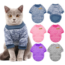 Load image into Gallery viewer, Warm Dog Cat Clothing Autumn Winter Pet Clothes Sweater For Small Dogs Cats Chihuahua Pug Yorkies Kitten Outfit Cat Coat Costume - Petgo Wholesale