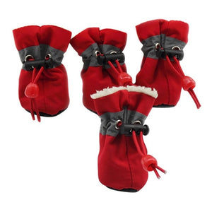 Pet Winter Warm Soft Cashmere Anti-skid Rain Shoes For Dog Pet Supplies 2018 - Petgo Wholesale