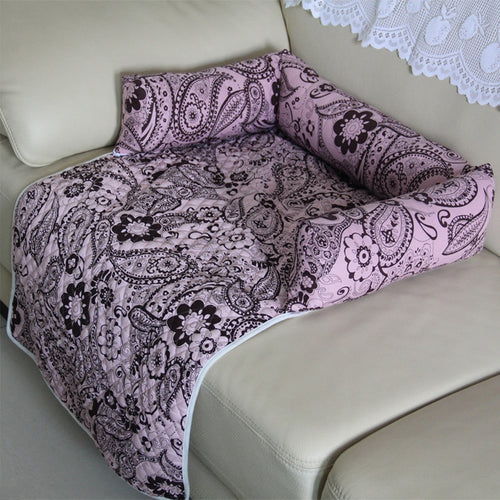 Pet Beds Sleep Warm Soft Sofas Puppy Blanket Chair Pad Floral Print Multifunction Dog Cat Mats Pet Car Seat Cover Sofa Mats - Petgo Wholesale