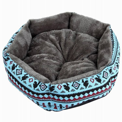 Hot Sale Printed Canvas Pet House For Small Dog Fashion Hexagon Dog Mat Soft Cotton Pet Dog Canine Deep Sleeping Bed - Petgo Wholesale