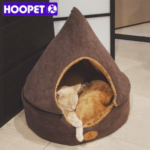 HOOPET Pet Dog Bed Cat Tent Dog House All Seasons Bed for dogs Dirt-resistant Soft Yurt Bed with Double Sided Washable Cushion - Petgo Wholesale