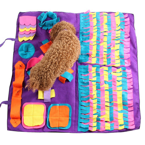 Dog Snuffle Splicing Mat, Small-Large Dogs Nosework/Playground Toy Blanket, Pet Sniffing Training Detachable Fleece Pads - Petgo Wholesale