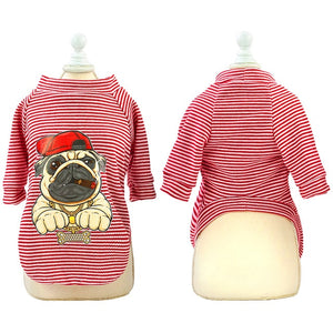 Fashion Cat Clothes Pet Dog Clothes For Small Dogs Cats Soft Cotton Summer Kitten Puppy Clothing Vest Stripe Dog T-shirt Shirts - Petgo Wholesale