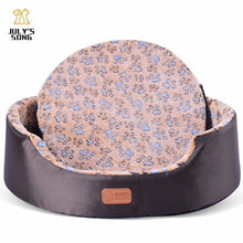 Load image into Gallery viewer, All Season Pet Dog Bed Detachable Puppy Cat House Star Paw Comfortable Pad Sofa Mat Coral Fleece Bed for Small Medium Large Dogs - Petgo Wholesale